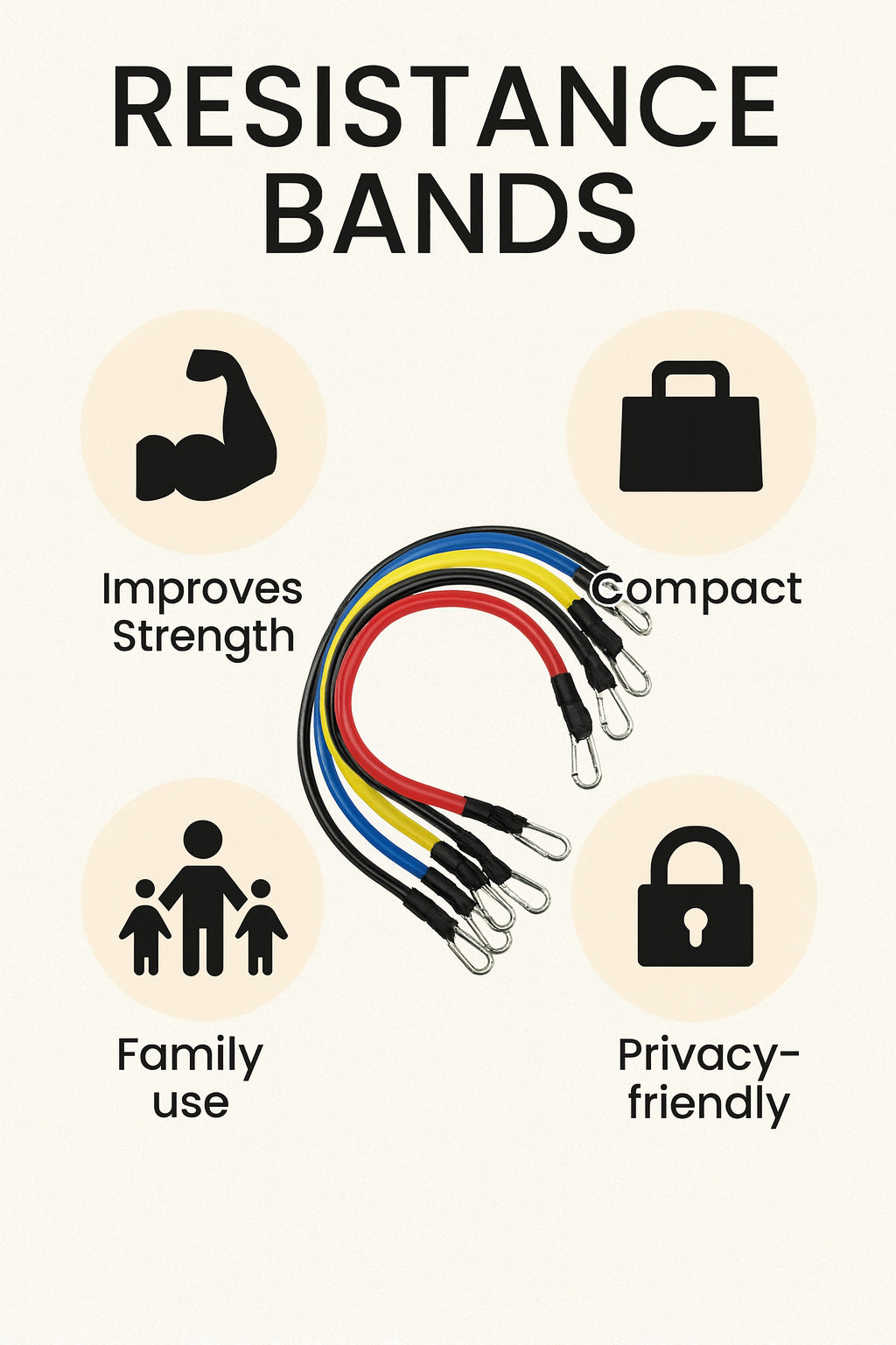 “11PCS Resistance Bands Set with Handles, Straps & Bag – Complete Home Workout Kit”